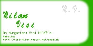 milan visi business card